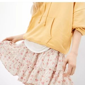 Aerie floral tiered Smocked mini skirt medium